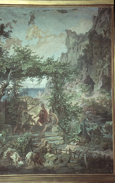 Odysseus hos svinehyrden Eumaeus, Scener fra Odysseen af Friedrich the Elder Preller