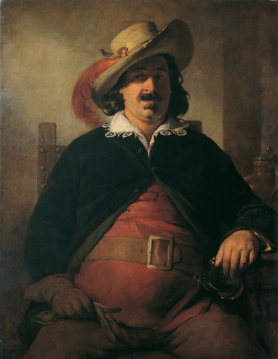 Landskabsmaleren Ignaz Raffalt som Falstaff af Friedrich von Amerling