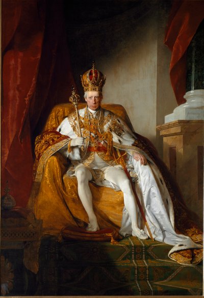 Portræt af kejser Franz II af Østrig iført de kejserlige klæder af Friedrich von Amerling