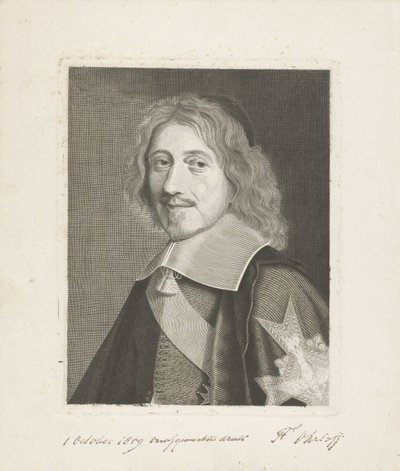 Portræt af kansler Michel Le Tellier af Frits Ohrloff (signed by artist)