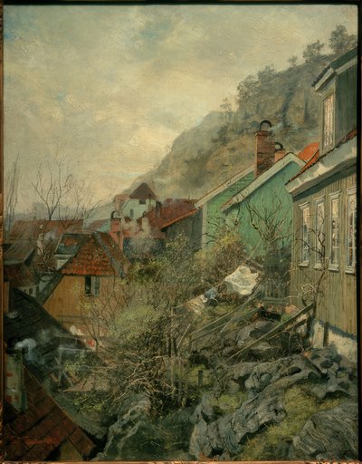Huse i Kragerø af Fritz Thaulow