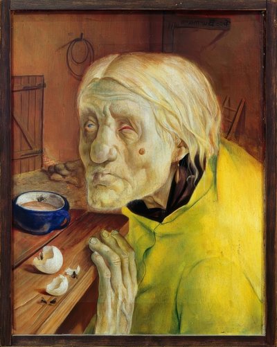 Fru Biene fra Worpswede, 87 år af Fritz Burmann