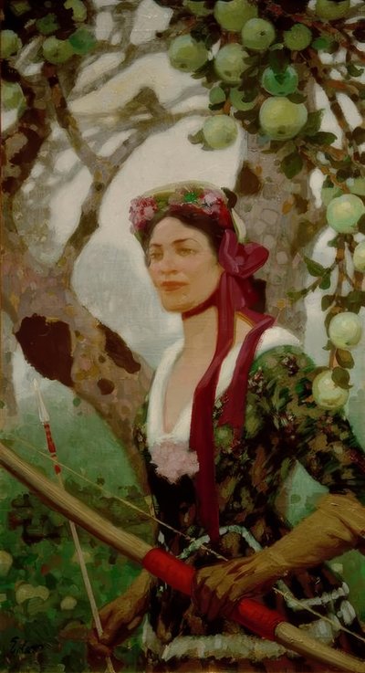 Moderne Diana af Fritz Erler