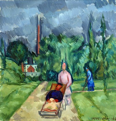 I Militærhospitalets haver III, 1915 af Fritz Friedrichs