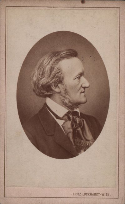 Portræt af komponisten Richard Wagner 1813-1883, ca. 1875. af Fritz Luckhardt