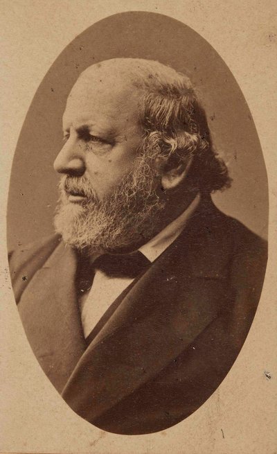 Portræt af komponisten Ferdinand von Hiller 1811-1885, ca. 1880. af Fritz Luckhardt