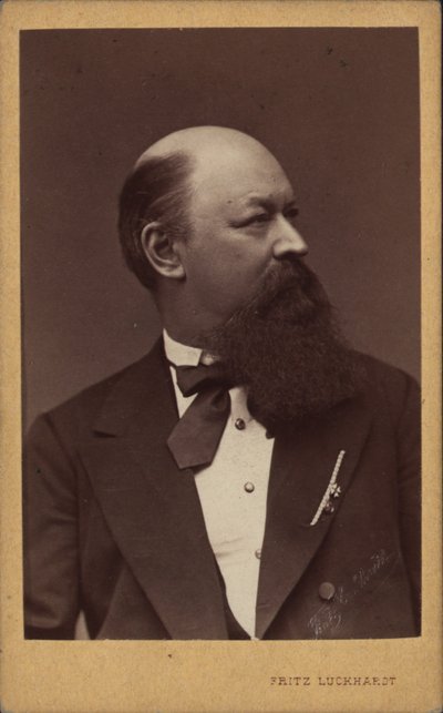 Portræt af komponisten Franz von Suppè 1819-1895, ca. 1880. af Fritz Luckhardt
