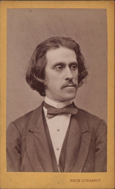 Portræt af komponisten Josef Strauss 1827-1870, ca. 1868. af Fritz Luckhardt