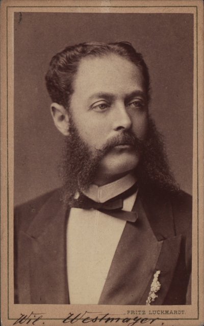 Portræt af komponisten Wilhelm Westmeyer 1829-1880. af Fritz Luckhardt