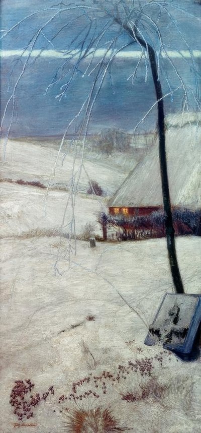 Børnenes grav i sneen af Fritz Mackensen