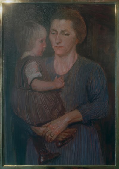 Mor og barn af Fritz Mackensen