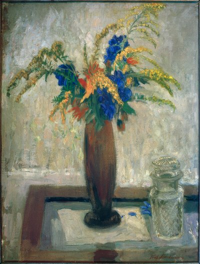 Stilleben med en buket engblomster af Fritz Mackensen