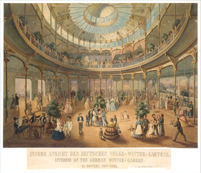 Indvendig visning af det tyske folks vinterhave. Interiør af den tyske vinterhave..., 1856. af Fritz Meyer