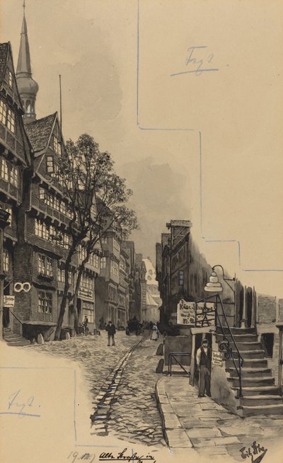 Gammel gade af Fritz Stoltenberg