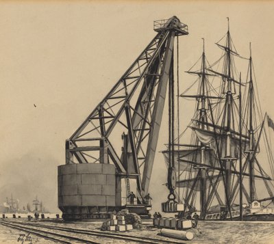 Kran i frihavnen af Fritz Stoltenberg