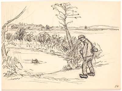 Bonden ved den frosne sø af Fritz Syberg