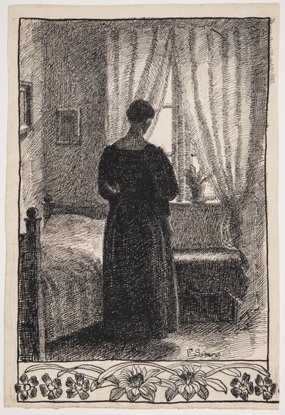 I sovekammeret. Anna Syberg? af Fritz Syberg