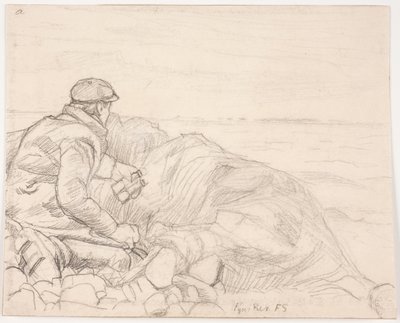 Johannes Larsen gør studier af Fritz Syberg