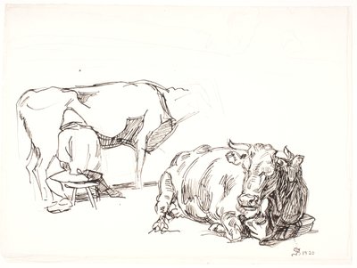 Malkning af Fritz Syberg