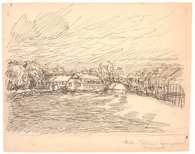 Midt i Solskinnet laa en gammel Herregaard af Fritz Syberg