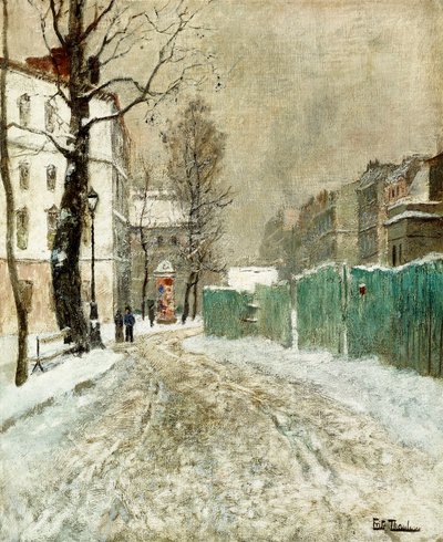 Back Street, Montmartre, af Frits Thaulow