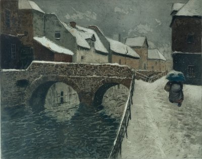 Bro i Amiens (farveætsning) af Fritz Thaulow