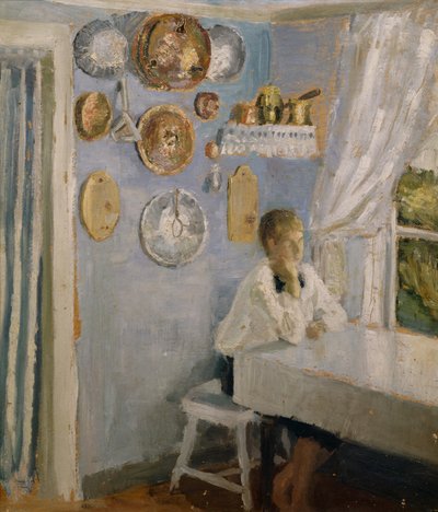 Harald ved morgenbordet af Fritz Thaulow