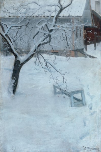I februar (Vinderen gård) af Fritz Thaulow