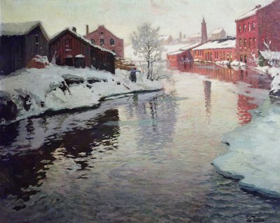Lysaker floden af Fritz Thaulow