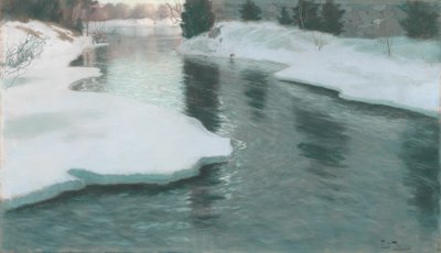 Smeltende sne af Fritz Thaulow