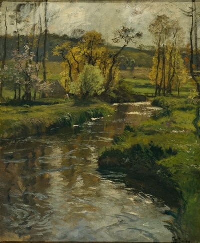 Flod i Normandiet, ca. 1896 (maleri) af Fritz Thaulow