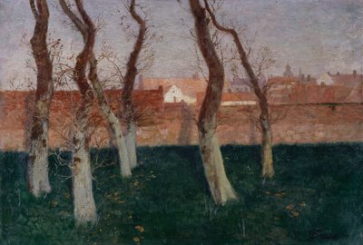 Den murede have, 1893 af Frits Thaulow