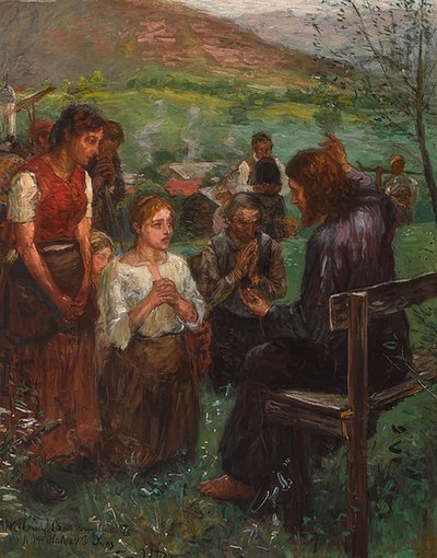 Bjergprædiken af Fritz von Uhde