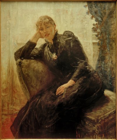 F. von Uhde, portræt af en kvinde (portræt Therese Karl) af Fritz von Uhde