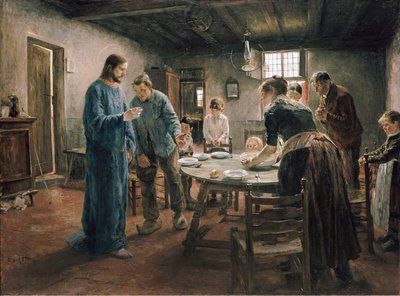 Bøn før måltidet af Fritz von Uhde
