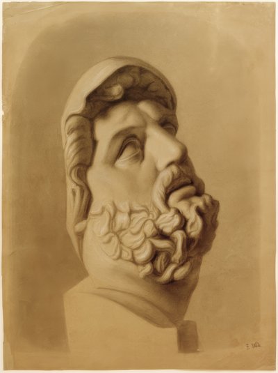 Kopfdetail des Laokoon af Fritz von Uhde