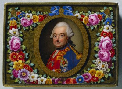 Snusdåse med portræt af Charles I, hertug af Brunswick, ca. 1770. af Fürstenberg Porcelain Factory