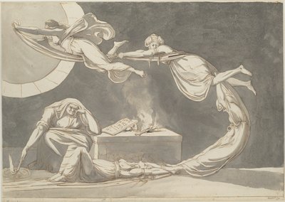 Besværgelsesscene med en heks ved alteret, 1779. af Füssli