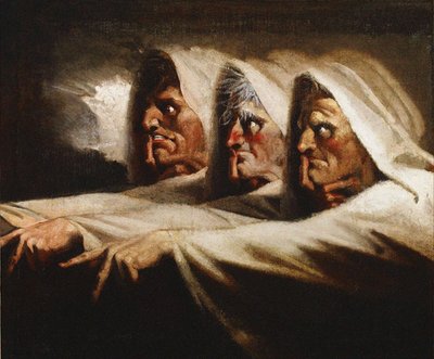 The Weird Sisters The Three Witches, ca 1782 af Füssli