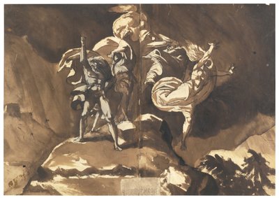 Heksene svæver over Macbeth og Banquo af Füssli
