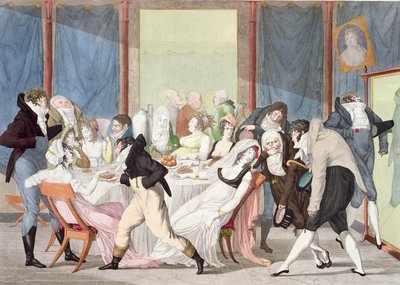 Et parisisk teselskab, ca. 1800 af Fulchran Jean Harriet