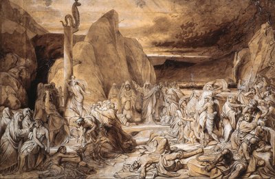 The Brazen Serpent Study, 1839. af Fyodor Antonovich Bruni