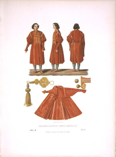 En polsk Kaftan af Peter den Store. Fra den russiske stats oldsager, før 1853 af Fyodor Grigoryevich Solntsev