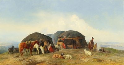 Hvilende kvæghyrder i det nordlige Kaukasus, 1874. af Fyodor Ilyich Baykov