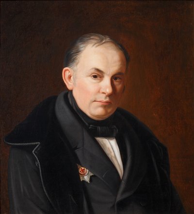 Portræt af digteren Vasily Zhukovsky 1783-1852, 1854 af Fyodor Ivanovich Igin