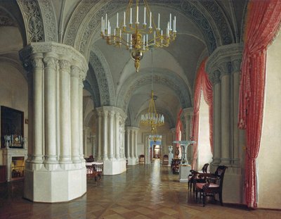 Den gotiske sal i vinterpaladset i Sankt Petersborg, 1840