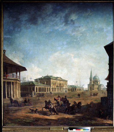 Vue de la ville de Nikolaev (Nikolayev) en Ukraine (Udsigt over byen Nikolayev). Peinture af Fjodor Yakovlevich Alexeev (1753-1824) af Fyodor Yakovlevich Alexeev
