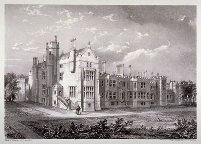 Udsigt over Lambeth Palace, London, c1830 af GF Bragg