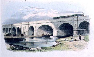 Udsigt over Greenwich Railway, der passerer over Surrey Canal nær Trundley