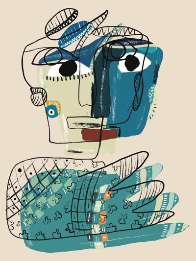 Abstrakt ansigtsrefleksion af GIovanna Gil Alves